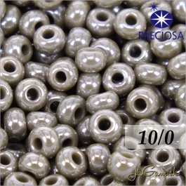 Rokajl Preciosa 10/0 šedá s listrom 48020, 10 g (1516)